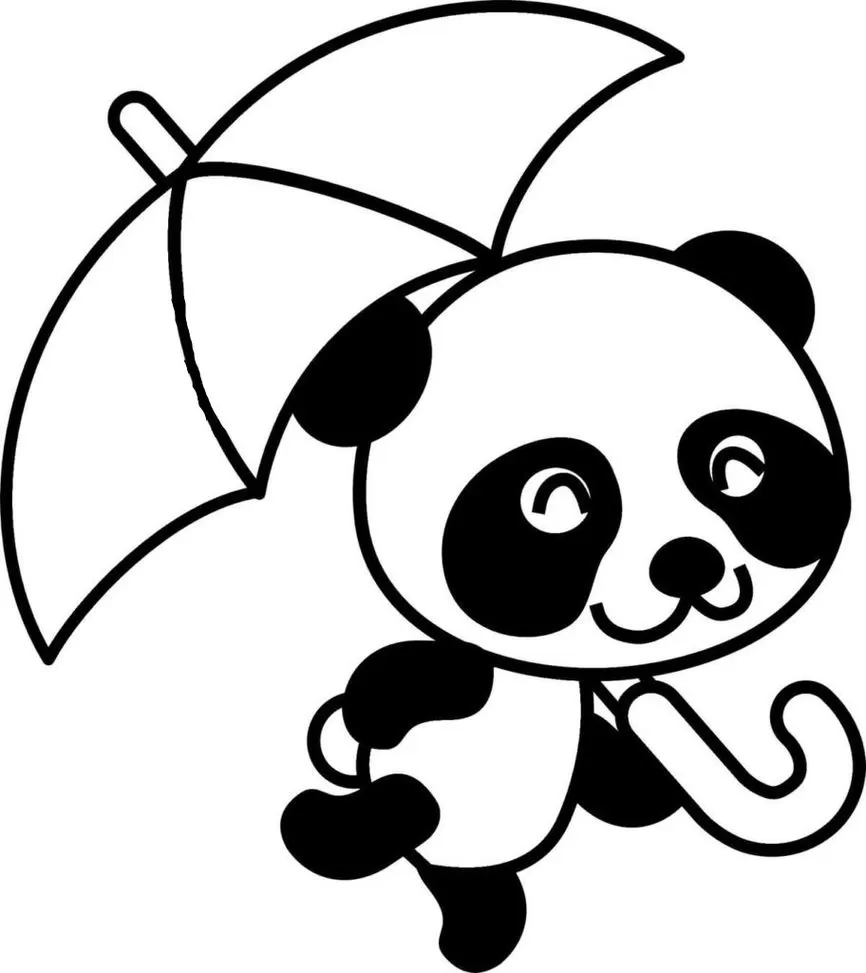 Pandas para colorir - Desenhos Imprimir